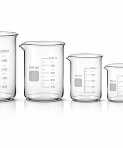 Chemistry Laboratory 7 Glass Beakers Set